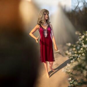 - Beautiful burgundy velvet & lace nightgown/dress
Valentines Day
